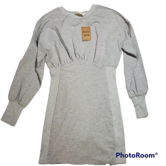 Style Rack | Light Grey Mini Dress | Size Small - Picture 4 of 5